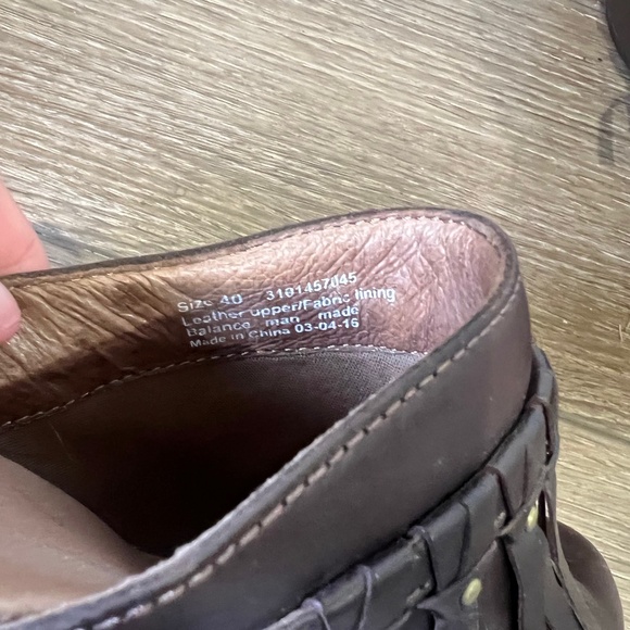 Dansko Deni Leather Women's Platform Heeled Fringe Studded Clogs Brown Size 40 - Picture 10 of 10